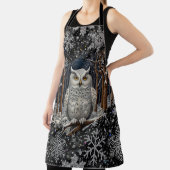 Elegant Christmas white owl woodland winter forest Schort (Insitu)