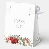 Elegant Christmas Winter Floral Bedankdoosjes (Achterkant)