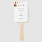 Elegant Christmas Winter Floral Handwaaier (Voorkant)