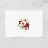 Elegant Christmas Winter Floral Informatiekaartje (Achterkant)