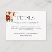 Elegant Christmas Winter Floral Informatiekaartje (Voorkant)