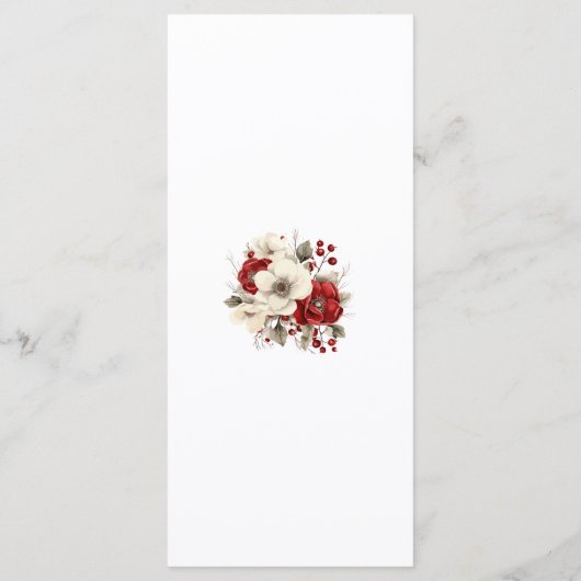 Elegant Christmas Winter Floral Menu (Achterkant)