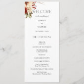 Elegant Christmas Winter Floral Programmakaart (Voorkant)