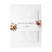 Elegant Christmas Winter Floral Uitnodigingen Wikkel (Voorkant Voorbeeld)