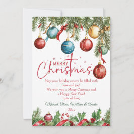 Elegant Christmas Winter Tree Feestdagenkaart