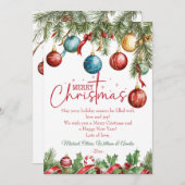 Elegant Christmas Winter Tree Feestdagenkaart (Voorkant / Achterkant)