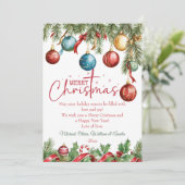 Elegant Christmas Winter Tree Feestdagenkaart (Staand voorkant)