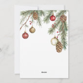 Elegant Christmas Winter Tree Feestdagenkaart (Achterkant)