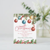 Elegant Christmas Winter Tree Holiday Card Feestdagenkaart (Staand voorkant)