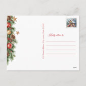 Elegant Christmas Winter Tree Holiday Card Feestdagenkaart (Achterkant)