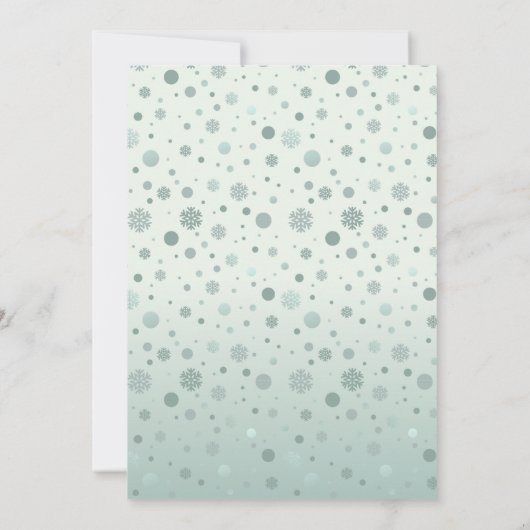 Elegant Christmas Winter Wedding Kaart (Achterkant)