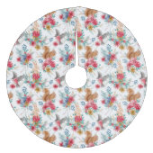  Elegant Christmas Woodland Animal Fleece Kerstboom Rok (Voorkant)