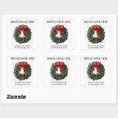 Elegant Christmas Wreath | Candle Labels (Vel)