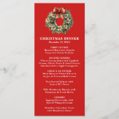 Elegant Christmas Wreath Christmas Dinner Menu (Voorkant)