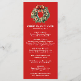 Elegant Christmas Wreath Christmas Dinner Menu