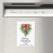 Elegant Christmas Wreath Holiday Magneet (Insitu (Vaatwasser))