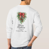 Elegant Christmas Wreath Holiday T-shirt (Achterkant)