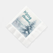 Elegant Christmas Xmas winter pine tree forest Hol Servet (Hoek)