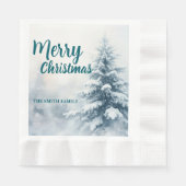 Elegant Christmas Xmas winter pine tree forest Hol Servet (Voorkant)