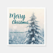 Elegant Christmas Xmas winter pine tree forest Hol Servet (Voorkant)