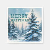 Elegant Christmas Xmas winter pine tree forest Hol Servet (Voorkant)
