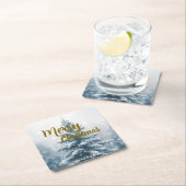 Elegant Christmas Xmas winter pine tree forest  Kartonnen Onderzetters (Insitu)