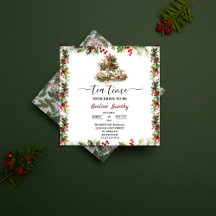 Elegant Christmastheevisite Bloemrijke Bruidsbruil