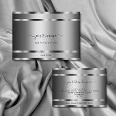 Elegant Chrome Effect Silver Colors Professional Visitekaartje