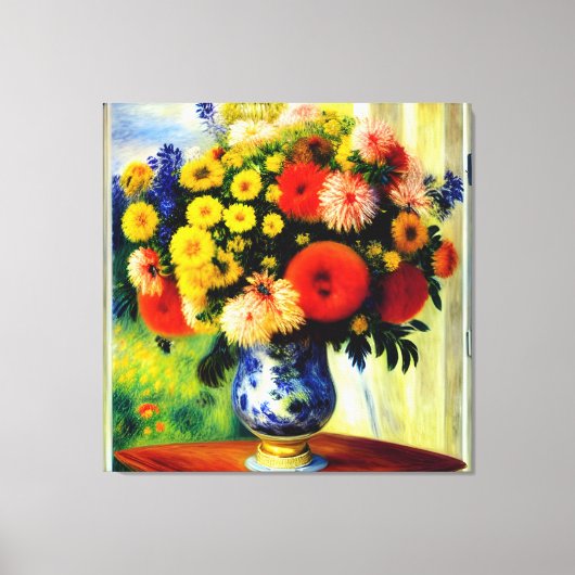 Elegant Chrysanthemum Vase door Windows Canvas Afd Afdruk (Voorkant)