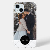 Elegant Circle Monogram Case-Mate iPhone Case (Achterkant)