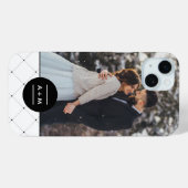 Elegant Circle Monogram Case-Mate iPhone Case (Achterkant (horizontaal))