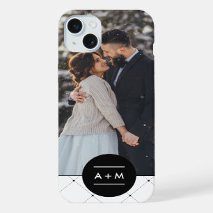 Elegant Circle Monogram iPhone 15 Plus Case