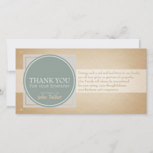 Elegant Circle Square Labels Sympathie P Bedankkaart