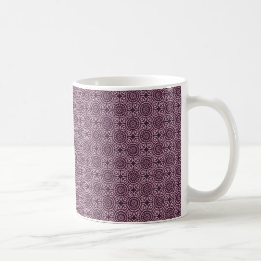 Elegant Circles Mok, Muted Fuchsia Koffiemok (Rechts)