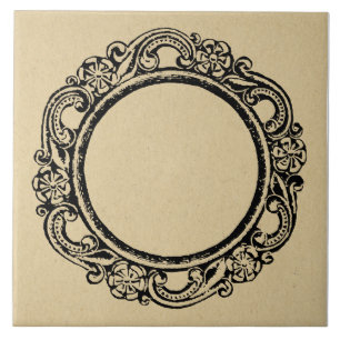 Elegant Circulair Lijst AANGEPAST TEKST TOEVOEGEN Tegeltje