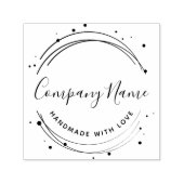 Elegant Circular Personated Business Logo Zelfinktende Stempel (Design)