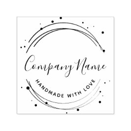 Elegant Circular Personated Business Logo Zelfinktende Stempel