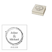 Elegant, Cirkel, Bruiloften Rubberstempel (Gestempeld)