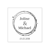 Elegant, Cirkel, Bruiloften Rubberstempel (Afrduk)