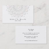 Elegant cirkel motief wit op wit visitekaartje (Voorkant / Achterkant)