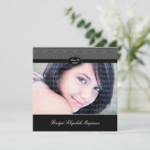 Elegant cirkelpatroon: Black Editable Kaart (Staand voorkant)