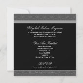 Elegant cirkelpatroon: Black Editable Kaart (Achterkant)