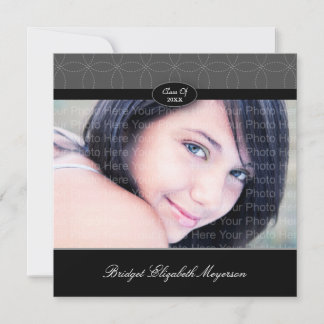 Elegant cirkelpatroon: Black Editable Kaart