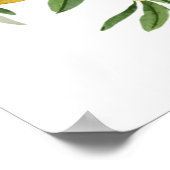 Elegant Citroen Citrus Bruiloft Ontvangstbord Poster (Hoek)
