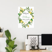 Elegant Citroen Citrus Bruiloft Ontvangstbord Poster (Thuiskantoor)