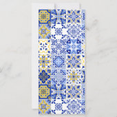 Elegant citroen en blauw mediterraan huwelijksprog (Achterkant)