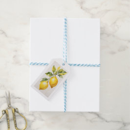 Elegant Citroen Waterverf Design Cadeaulabel