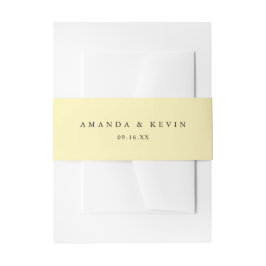 Elegant citroengeel uitnodigingen wikkel