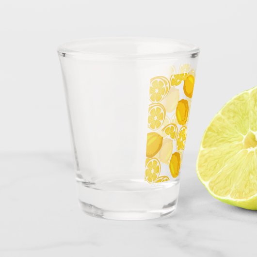 Elegant citroenpatroon shot glas (Links)