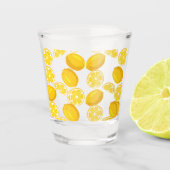 Elegant citroenpatroon shot glas (Voorkant)